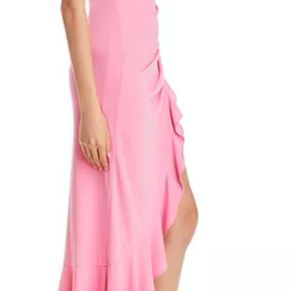 Antonia Dress in flamingo Halter Neck Dress - Picture 3 of 6
